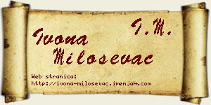 Ivona Miloševac vizit kartica
